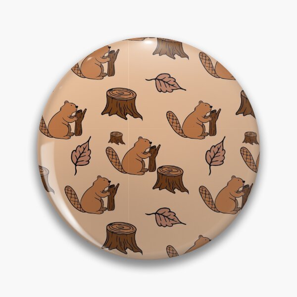 Item preview, Happy beaver pattern designed and sold by RoyalPeople.