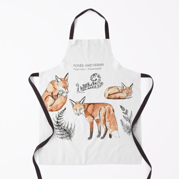 Item preview, Foxes and ferns Latin watercolour illustration designed and sold by Elliezart.