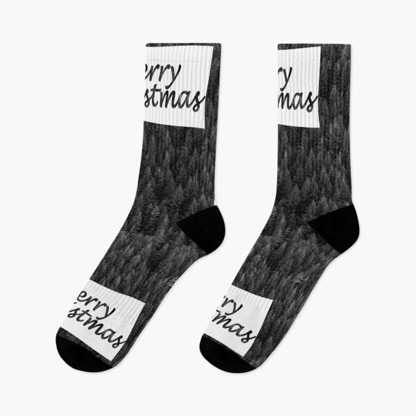 Item preview, Black and white Merry Christmas designed and sold by felinefeelings.
