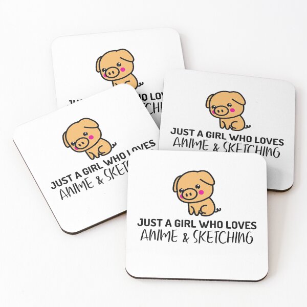 Item preview, Just A Girl Who Loves Anime And Sketching Cute Pig  designed and sold by jacks-tees.