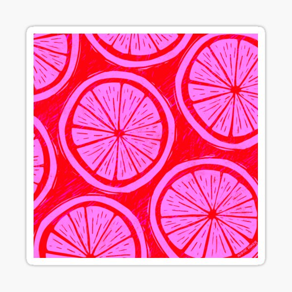 Citrus Block Print Sticker