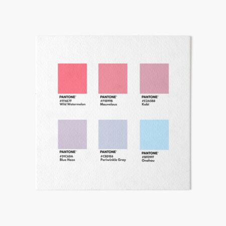 Dusk to noon palette pantone color swatch Art Board Print for Sale by  softlycarol