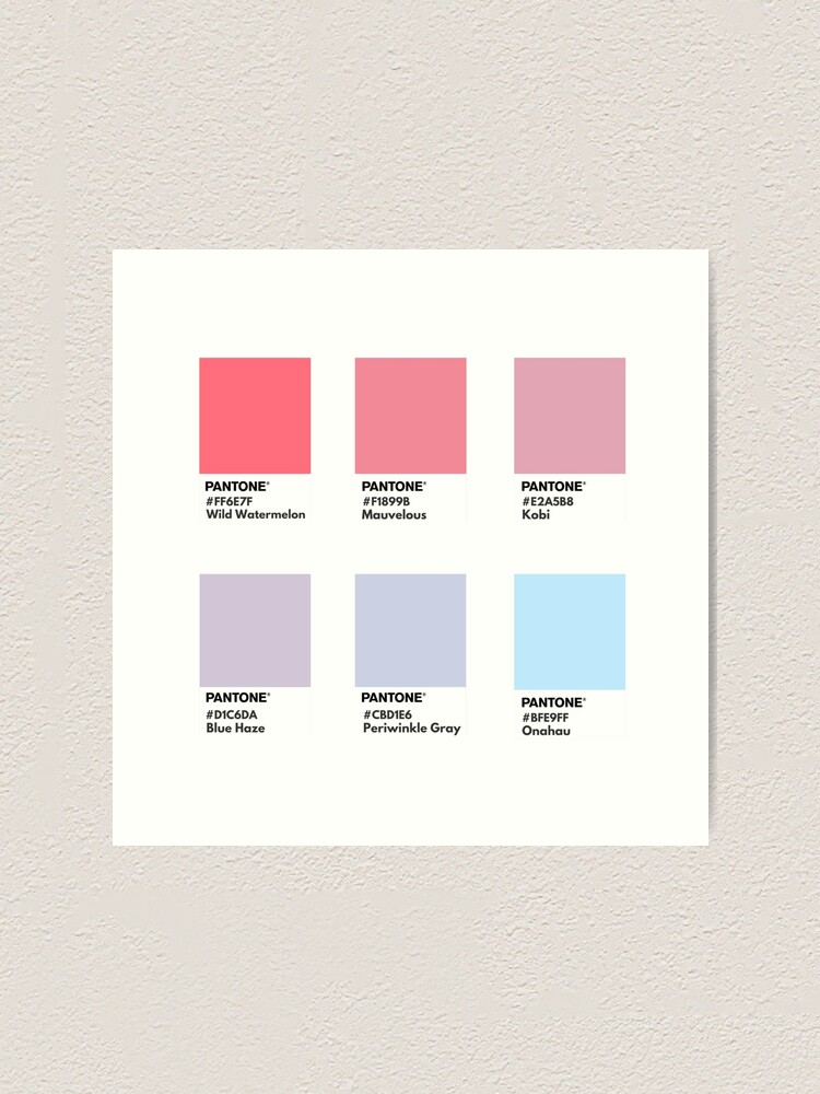 Pantone Pink Palette Art Board Print for Sale by gecarpenter