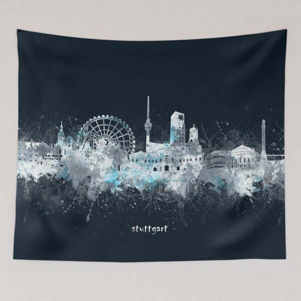 Item preview, stuttgart skyline designed and sold by BekimART2.