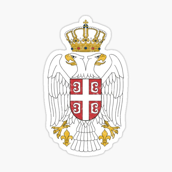 Item preview, Serbian coat of arms Serbian flag symbol Balkans gift designed and sold by Nessshirts.