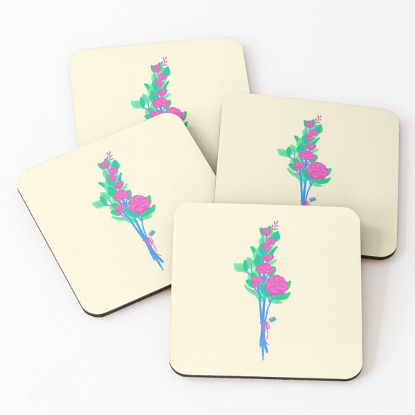 Item preview, Polysexual flag colored flowers designed and sold by rainbowdaisies.
