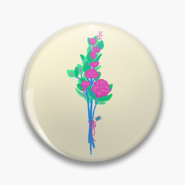 Item preview, Polysexual flag colored flowers designed and sold by rainbowdaisies.