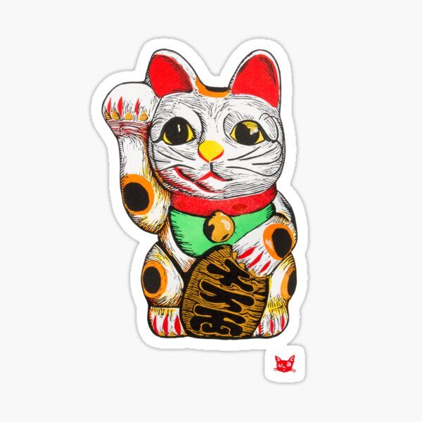 Maneki-neko, Lucky Cat Sticker