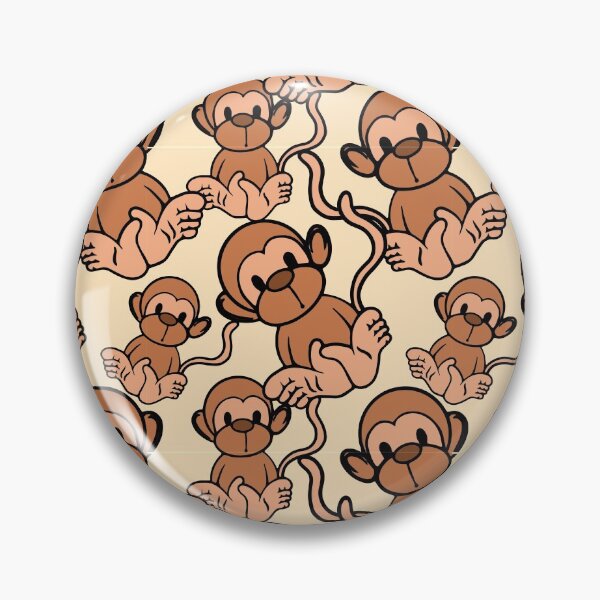 Item preview, Cute monkey pattern designed and sold by RoyalPeople.
