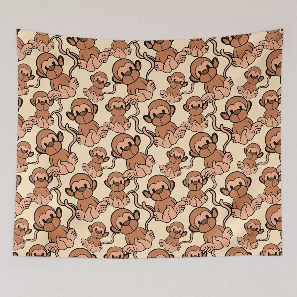 Item preview, Cute monkey pattern designed and sold by RoyalPeople.