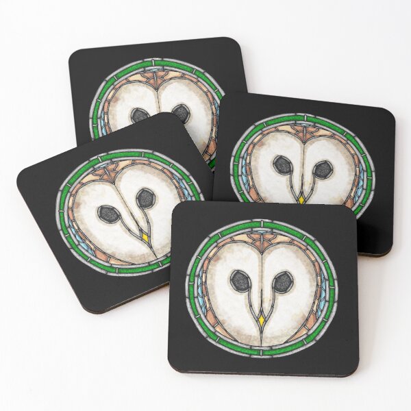 Item preview, stained glass barn owl designed and sold by ZenythCatt.