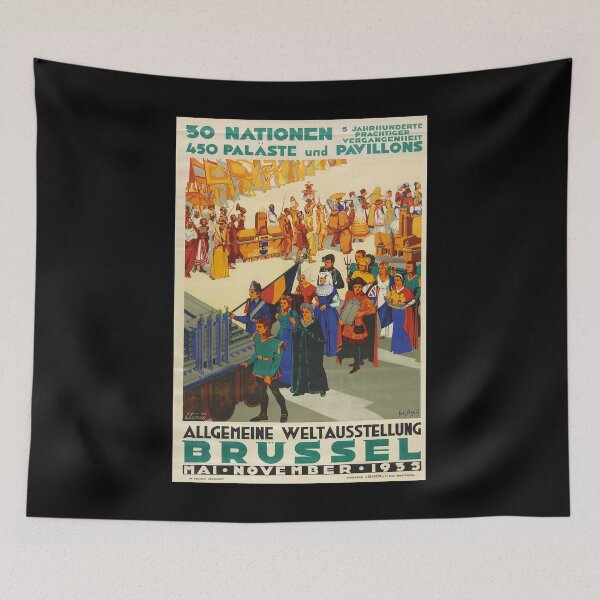 Item preview, retro classic Bruessel 1953 poster designed and sold by CorasPosters.