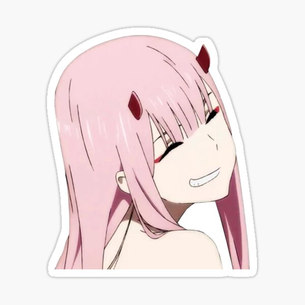 Zero Two Smile High Quality Sticker By Lolesondesign Redbubble