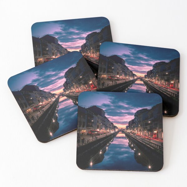 Item preview, Milanese canal sunset designed and sold by tridentfoundry.