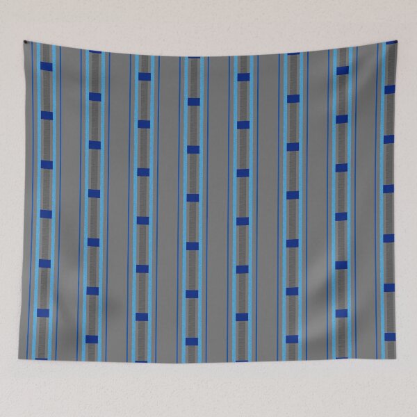 Item preview, Gray and Blue Stripes on Gray Background Pattern designed and sold by pbstylesetters.