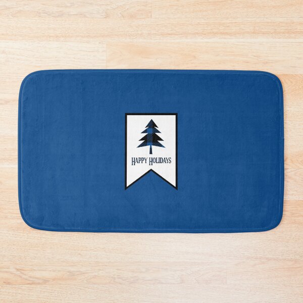 Item preview, Blue Plaid “Happy Holidays” Banner Flag - Blue Background designed and sold by PawsitiveMum.