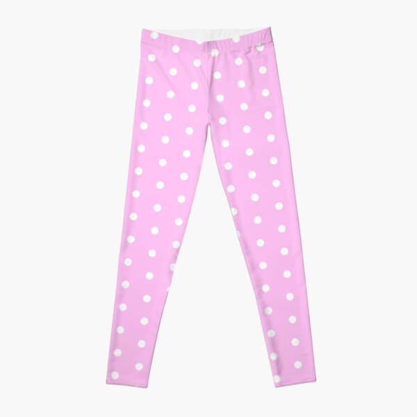 pink polka dot leggings