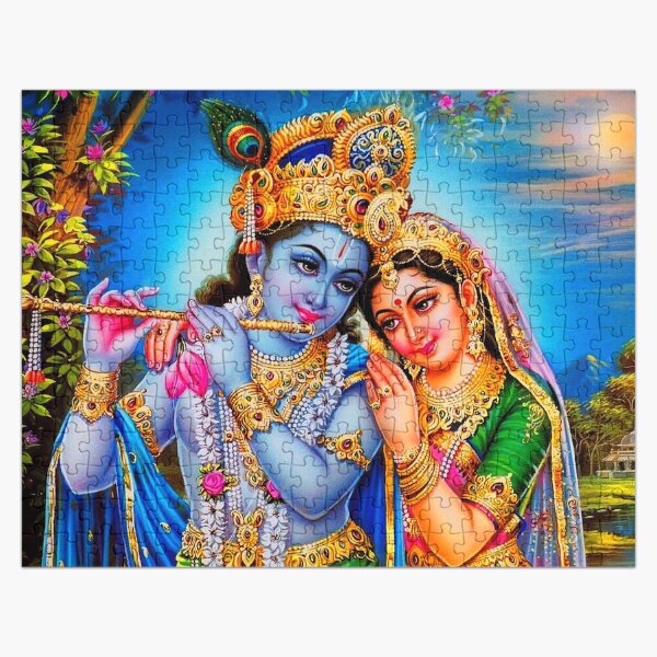 Artikel-Vorschau von  Hindu Lord Radha Krishna Göttin Druck, designt und verkauft von posterbobs.
