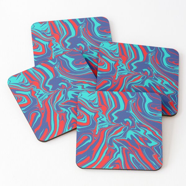 Item preview, Derretimiento abstracto azul rojo y turquesa designed and sold by WildNClassyFun.