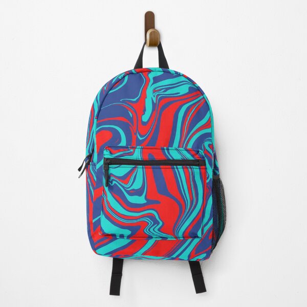 Aperçu de l'œuvre Fond abstrait bleu rouge et turquoise créée et vendue par WildNClassyFun.