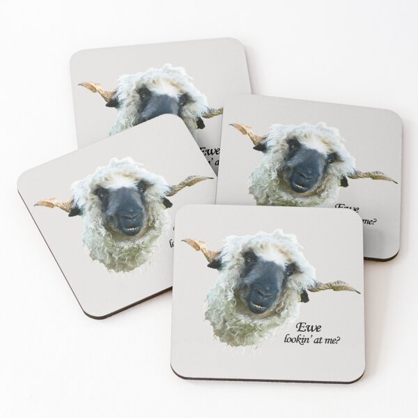 Item preview, Smiley Valais Blacknose Sheep With Text designed and sold by Jane Stanley Photography.