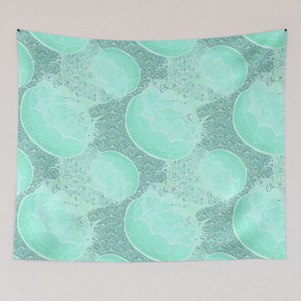 Item preview, French wallpaper with Moon Jellies designed and sold by glfd.