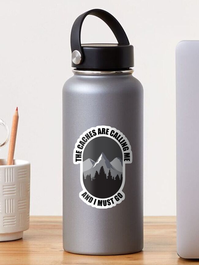 3 x Cache stickers for Geocaching black print on gray sticker 