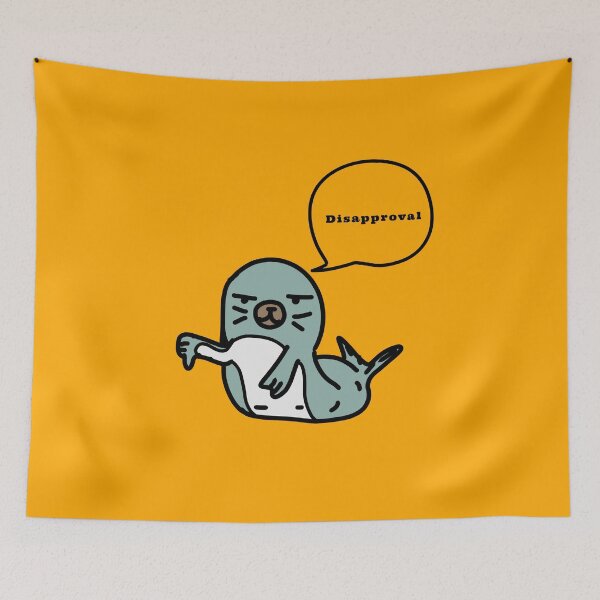 Item preview, Seal of Disapproval amazing grumpy seal funny design  designed and sold by thebaronart.