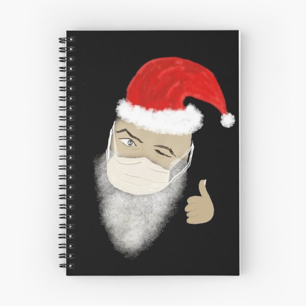 Aperçu de l'œuvre Santa is Social Distancing - Joyeux Noël en quarantaine créée et vendue par ColorsAndQuests.