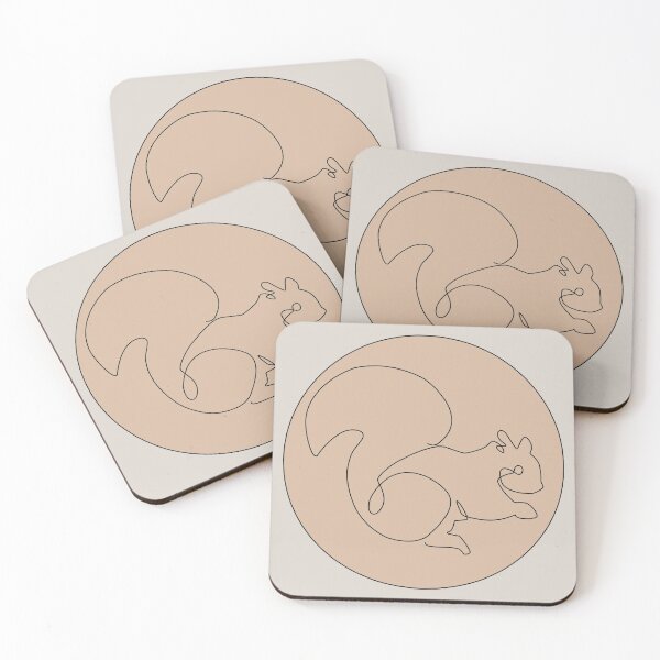 Item preview, One line art - squirrel designed and sold by ilyselenaxoxo.