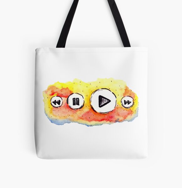 Play button All Over Print Tote Bag