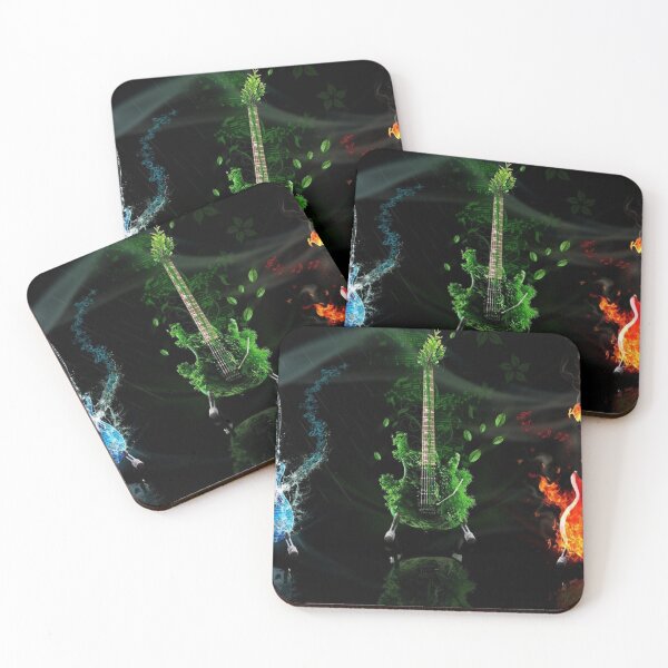 Item preview, 3 elements symbol of nature and guitar depiction designed and sold by 42youbest.