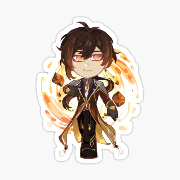 "Zhongli (Genshin Impact)" Sticker for Sale by avidyae | Redbubble