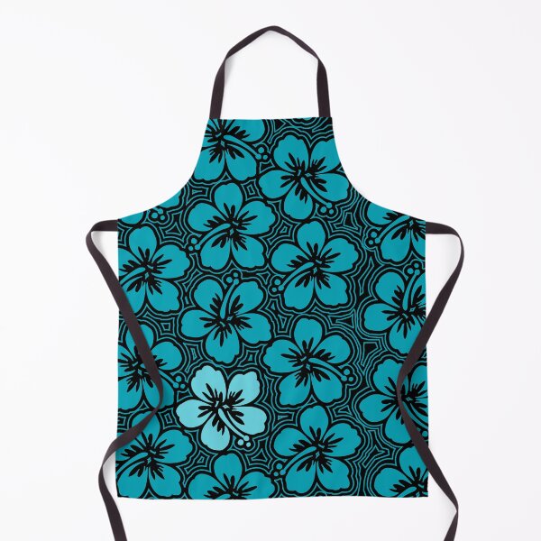 Item preview, Island Hibiscus Hawaiian Floral - Teal and Black designed and sold by DriveIndustries.