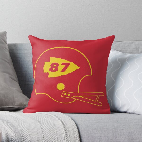 Retro KC Helmet #87 Throw Pillow