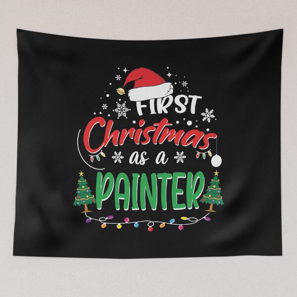 Item preview, First Christmas as a Painter Funny 1st Christmas Gifts Ideas for New Painter Painters designed and sold by clothesy7.