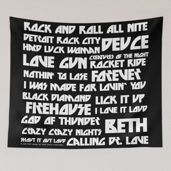 Item preview, KISS Band Legendary Songs Black and White designed and sold by designminimal.