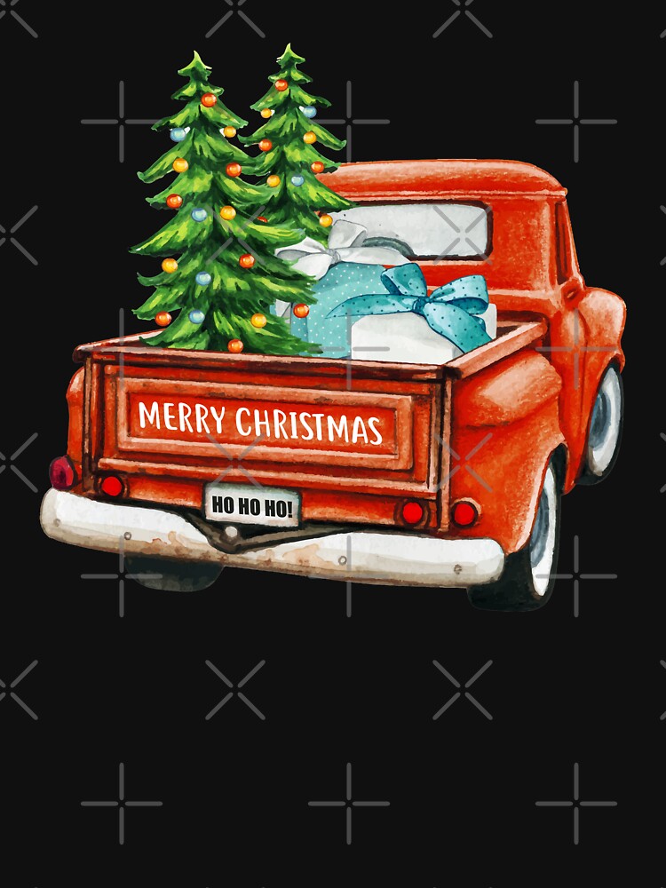 Red Truck Pick Up Christmas Tree by leticdsgn