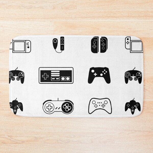 Item preview, Video game lover, controllers, retro video game consoles in pattern designed and sold by Bacilococo.
