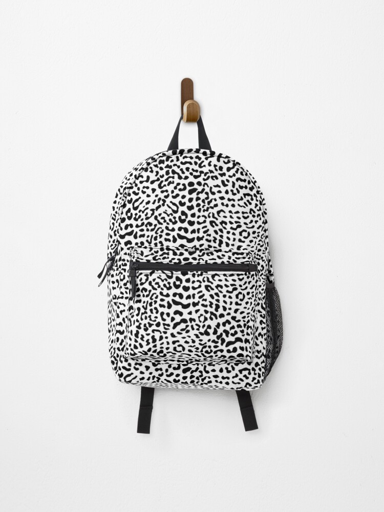 Black leopard print backpack Clearance