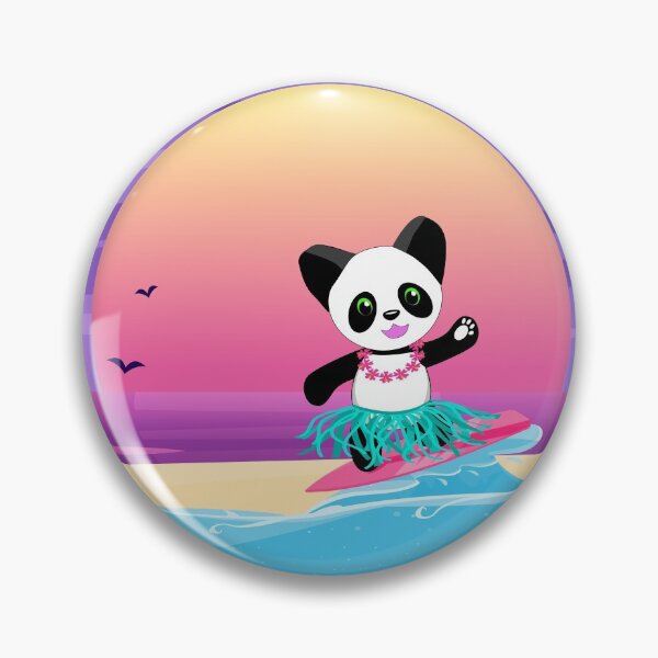 Item preview, Happy Summer - featuring Happy Panda. By Cute Kawaii Art. designed and sold by CuteKawaiiArt.