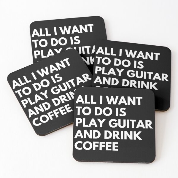 Item preview, All I Want to do is play Guitar and Drink Coffee designed and sold by fantasticpud.