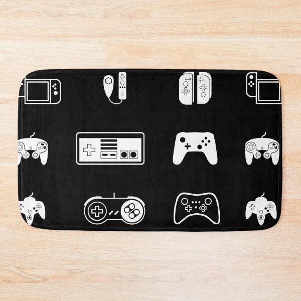 Item preview, Video game lover, controllers, retro video game consoles in pattern designed and sold by Bacilococo.
