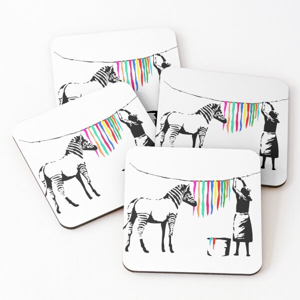 Item preview, Zebra Stripes Washing - Banksy Graffiti designed and sold by WE-ARE-BANKSY.