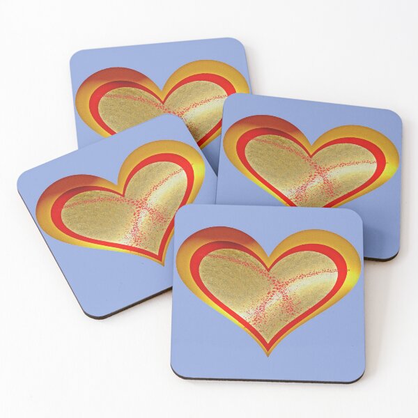 Item preview, Red Golden Heart designed and sold by customgiftstore.