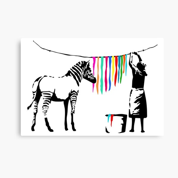 Item preview, Zebra Stripes Washing - Banksy Graffiti designed and sold by WE-ARE-BANKSY.