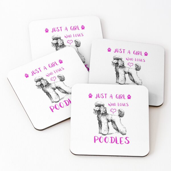 Item preview, Just A Girl Who Loves Poodles Cute Poodle Silhouette - Poodle Breed Lovers Girls Gift designed and sold by FunnySunny T-Shirts.