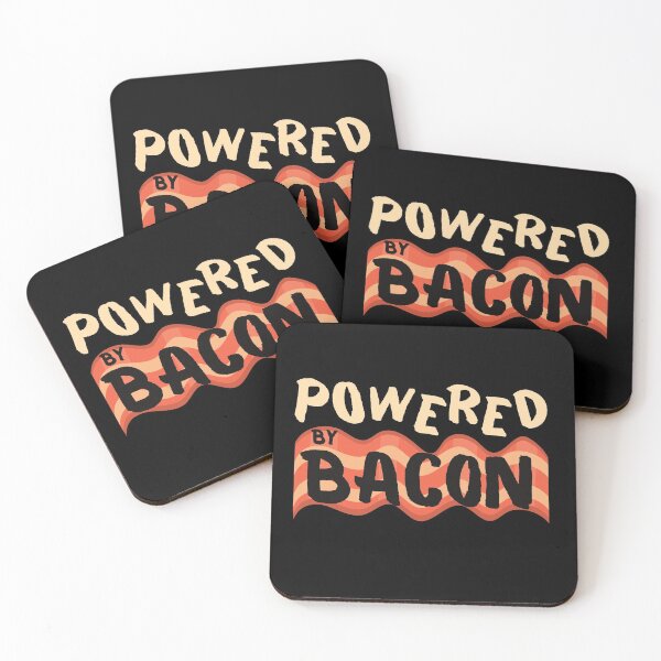 Item preview, Powered by Bacon, Funny Christmas Gift for Meat Lovers designed and sold by AmazingEcraft.
