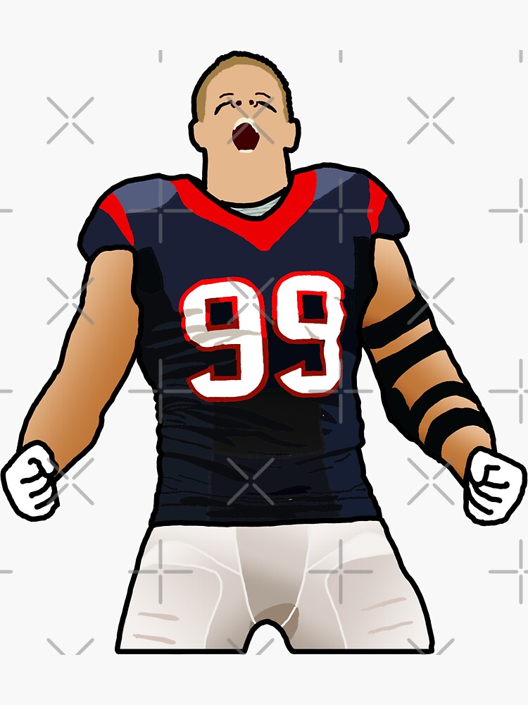 JJ Watt mini Jersey Sticker for Sale by Tate Breeland