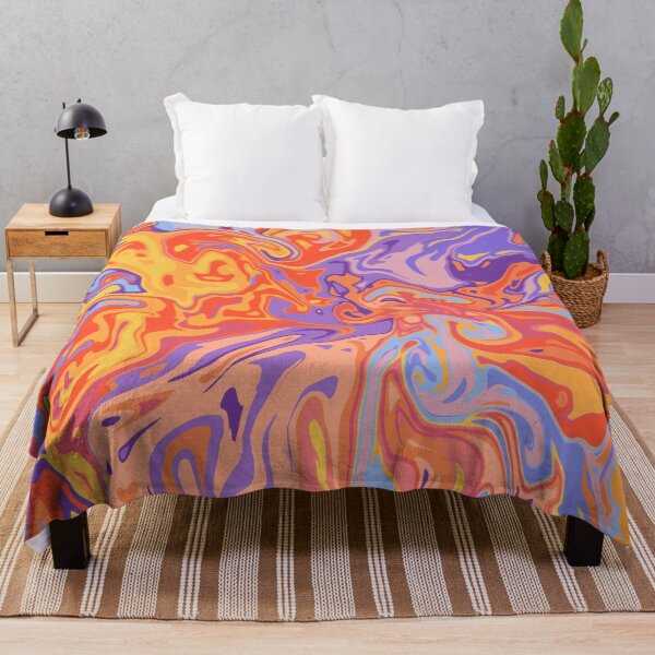 Item preview, Marble art pattern in orange, purple, blue red colors. Hippie trend, colorful abstract designed and sold by ArtBIU.